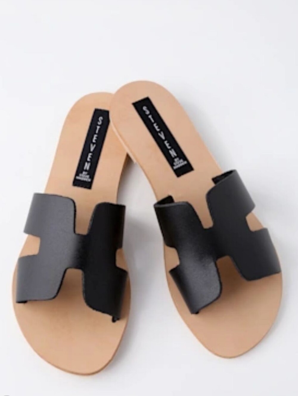 Steven By Steve Madden Black H Sandals Size 7